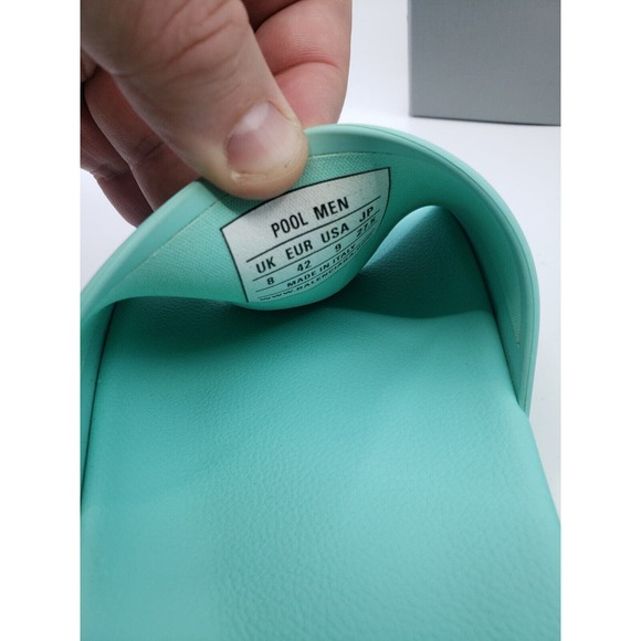 MEN\'S Balenciaga Pool Slide Sandal COLOR MINT/BLACK SZ EU 42 US 9 $395 BOX